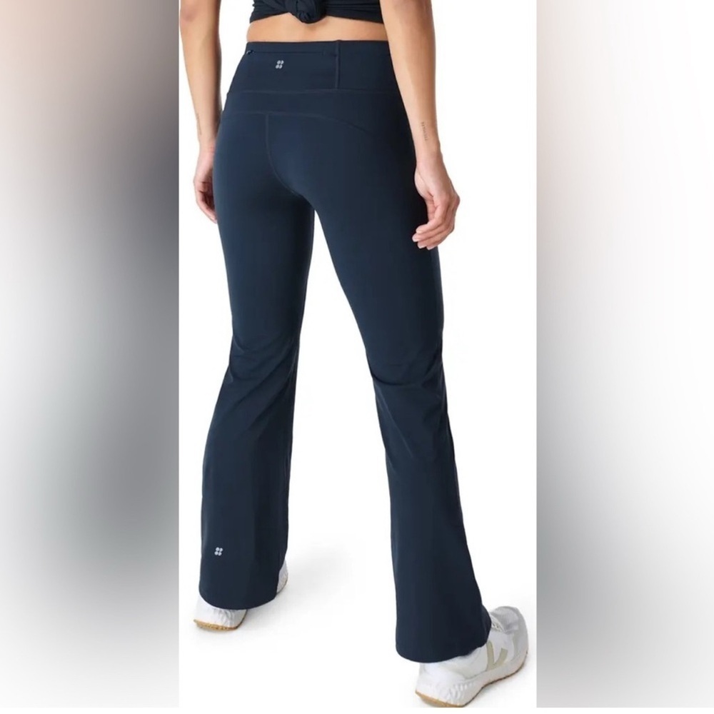 Sweaty Betty Power Kick Flare Leggings in Navy Blue